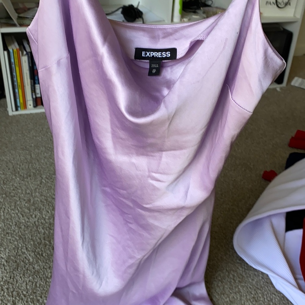 Midi silk drop neck. Very cute. XS slit on side